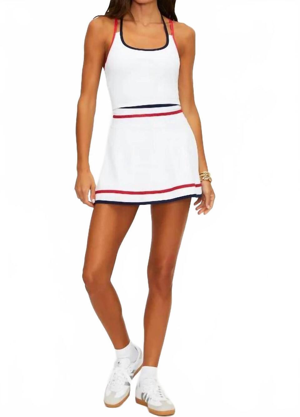NEW BEACH RIOT tamara skirt in heritage white